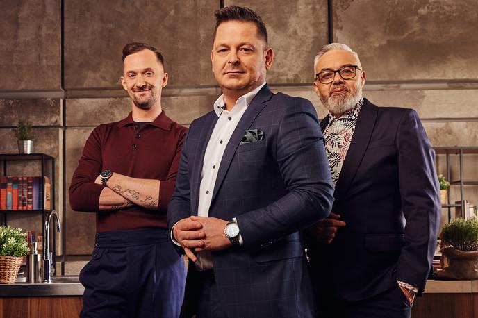 MasterChef Slovenija 2026 | Kot sodniki se vračajo Mojmir Šiftar, Luka Jezeršek in Karim Merdjadi. | Foto POP TV
