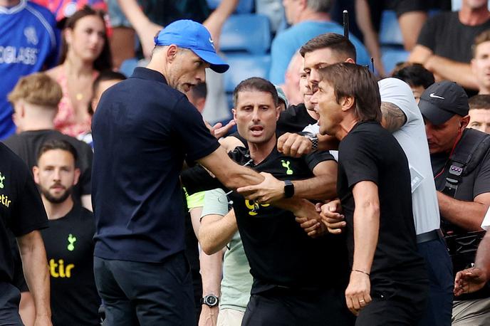 Chelsea Tottenham Tüchel Conte | Takole sta se po tekmi spoprijela Tüchel in Conte. | Foto Reuters
