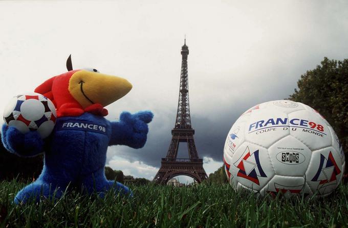 Maskota svetovnega prvenstva 1998 je bil petelin Footix. | Foto: Guliverimage/Getty Images