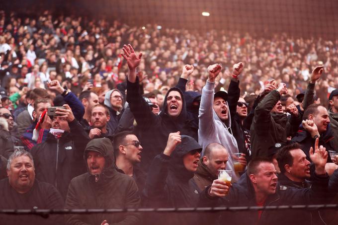 Navijači Ajaxa so v Rotterdam odpotovali v ogromnem številu. | Foto: Guliverimage/Getty Images