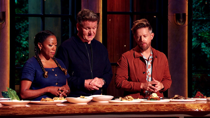 Trije sodniki v šovu Kuharski mojster: Naslednja stopnja: Nyesha Arrington, Gordon Ramsay in Richard Blais. | Foto: Planet TV