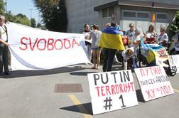 Protest v Ljubljani: Rusija je agresivna država #foto