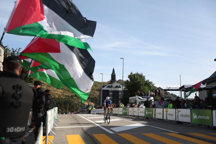 Israel - Premier Tech, propalestinski protestniki | Foto: Reuters