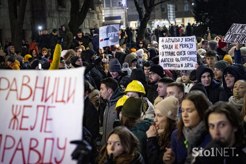 Beograjski protest RTS