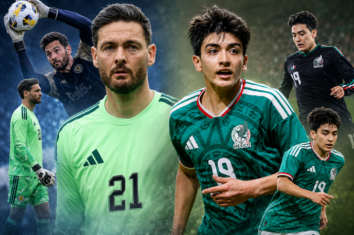Craig Gordon Gilberto Mora | Craig Gordon in Gilberto Mora bosta najstarejši in najmlajši nogometaš na prvenstvu (kolaž narejen s pomočjo UI). | Foto Guliverimage
