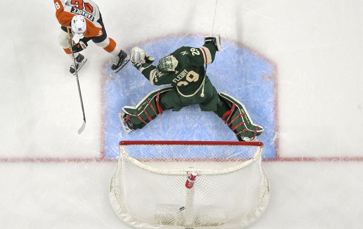 Joel Farabee | Joel Farabee je v podaljšku zadel za zmago Philadelphie nad Minnesoto. | Foto Reuters