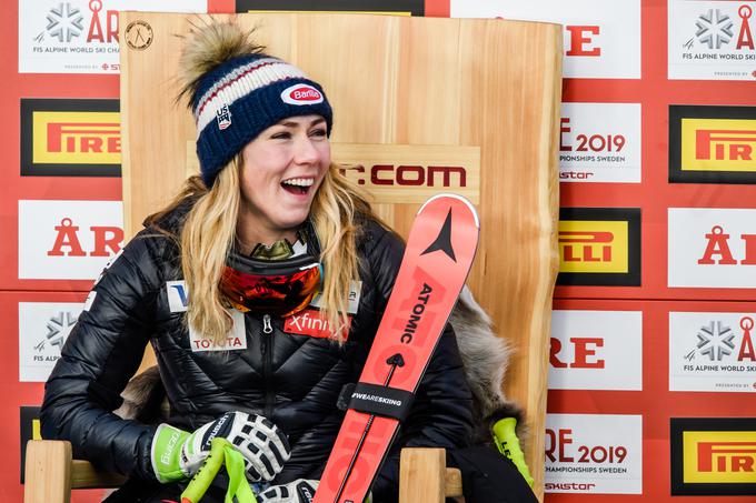 Mikaela Shiffrin si je še tretjič v karieri zagotovila veliki kristalni globus. | Foto: Reuters