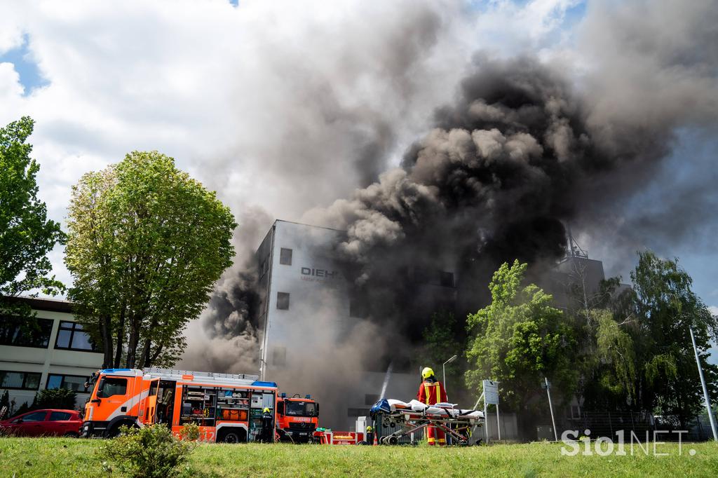 Požar v Nemčiji, gasilci