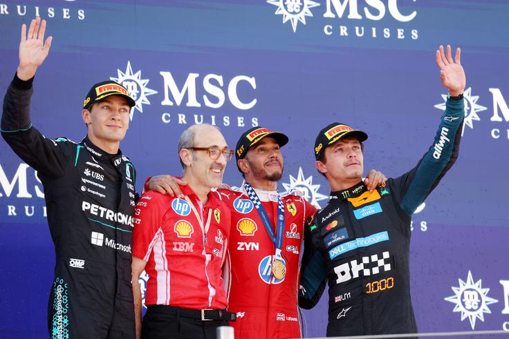 Lando Norris je o Lewisovi prvi zmagi s Ferrarijem dal zelo zanimivo izjavo. | Foto: Reuters