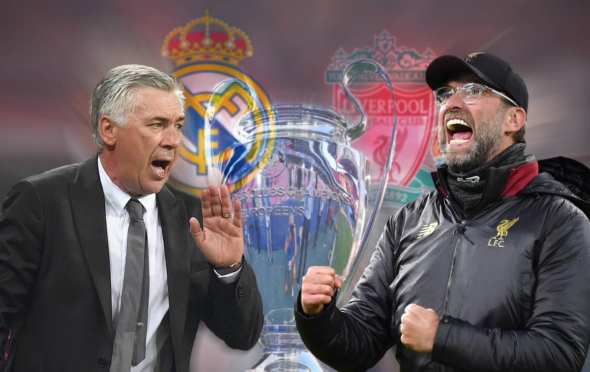 Jürgen Klopp, Carlo Ancelotti | Sobota bo postregla tudi z obračunom trenerjev. Jürgen Klopp ali Carlo Ancelotti? | Foto Guliverimage