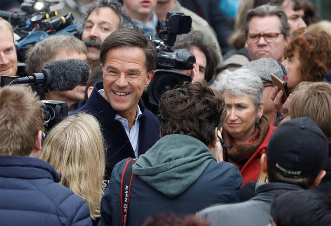 Mark Rutte bo verjetno znova, že tretjič od leta 2010, vodil vlado. | Foto: Reuters