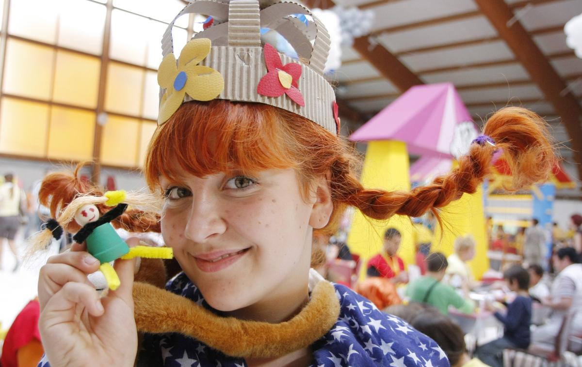 Pikin festival | Začenja se Pikin festival, imenovan po knjižni junakinji švedske pisateljice Astrid Lindgren. Junakinja svetovno znane knjige je Pika Nogavička, najmočnejša deklica na svetu. | Foto STA