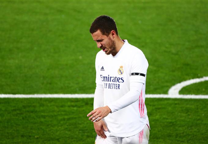 Prizor, ki je zaznamoval prvo leto in pol Edena Hazarda pri Real Madridu. Bolečina ob poškodbah. | Foto: Guliverimage/Vladimir Fedorenko
