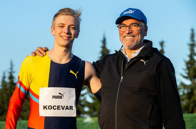 Na treningu v Ljubljani v družbi očeta (in trenerja) Mitje Kočevarja. | Foto: Vid Ponikvar/Sportida