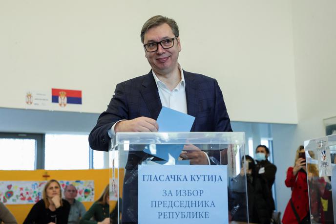 Aleksandar Vučić | Favorit predsedniških volitev je srbski predsednik Aleksandar Vučić, favorit parlamentarnih pa njegova Srbska napredna stranka (SNS). | Foto Reuters