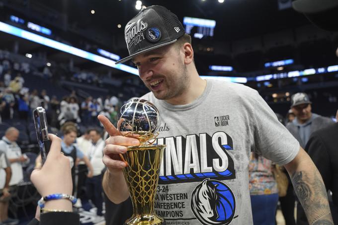 Luka Dončić je konec maja po uspešnih predstavah proti Minnesoti proslavljal zmago v finalu zahodne konference.  | Foto: Guliverimage