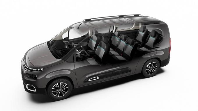 Daljša različica XL ima 1.055 litrov velik prtljažnik, opcijo dodatnih dveh sedežev in je namenjena večjih družinam ali tistim, ki potrebujejo veliko prostora. | Foto: Citroën