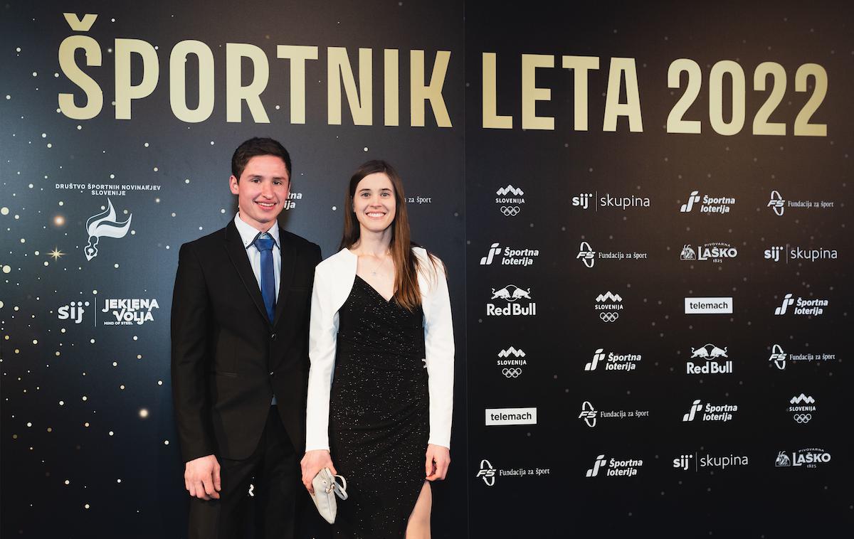 Športnik leta 2022 Urša Bogataj | Urša Bogataj in njen partner Sandi Križnar. | Foto Grega Valančič/Sportida