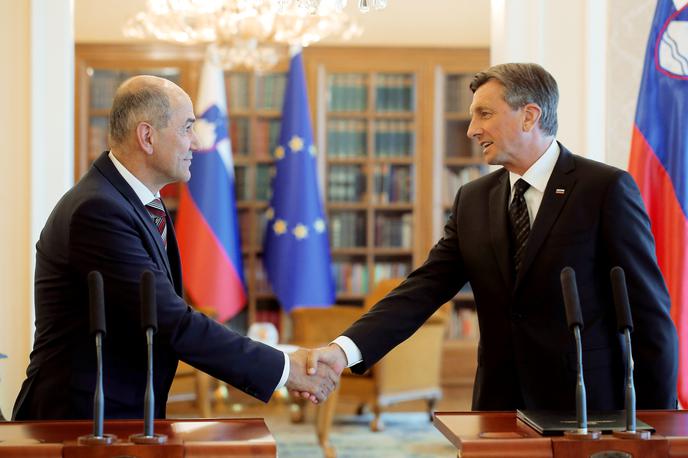 Janez Janša in Borut Pahor | Po neuradnih informacijah je Janez Janša dosegel dogovor s strankami za oblikovanje koalicije. | Foto Reuters