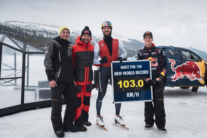 Hitreje na drsalkah ne gre več, je dejal po rekordnem dosežku 103 kilometre na uro. | Foto: Red Bull Content Pool
