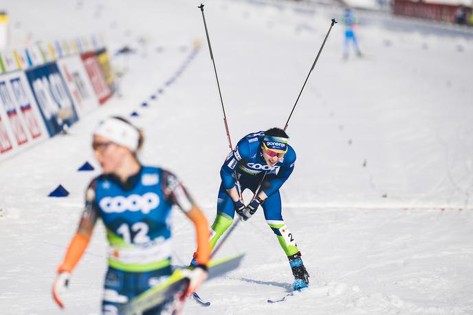 Eva Urevc | Eva Urevc se je v skiatlonu zgodil padec in sanje po vidni uvrstitvi so hitro splavale po vodi. | Foto Grega Valančič/Sportida