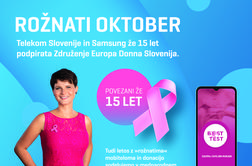 Telekom Slovenije in Samsung že 15. leto pomagata združenju za boj proti raku dojk