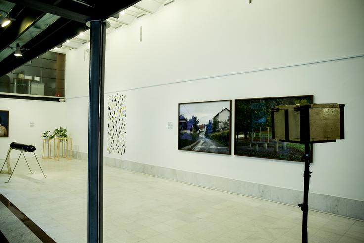 V Galeriji Kresija je do 7. januarja na ogled razstava Ko je drugič udaril v vrata, sem čez luknjo prelepila plakat, ki v sodelovanju z Društvom SOS telefon za ženske in otroke - žrtve nasilja obravnava problematiko nasilja. | Foto: Ana Kovač
