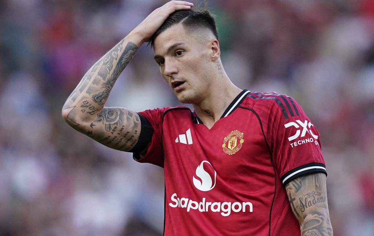 Benjamin Šeško | Benjamin Šeško je v nedeljo, 17. avgusta 2025, prvič nastopil za Manchester United. Na derbiju proti Arsenalu je v igro vstopil v 65. minuti, kljub boljši igri gostiteljev pa na koncu ostal brez točk (0:1). | Foto Guliverimage