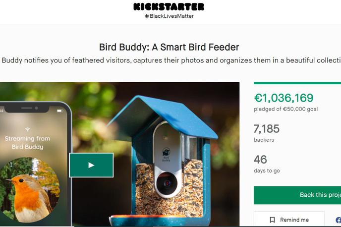 Kickstarter Bird Buddy | Foto zajem zaslona