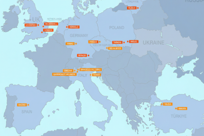 Rusija objavila zemljevid lokacij po Evropi: "To so tarče. Mirno spite, evropski partnerji!"