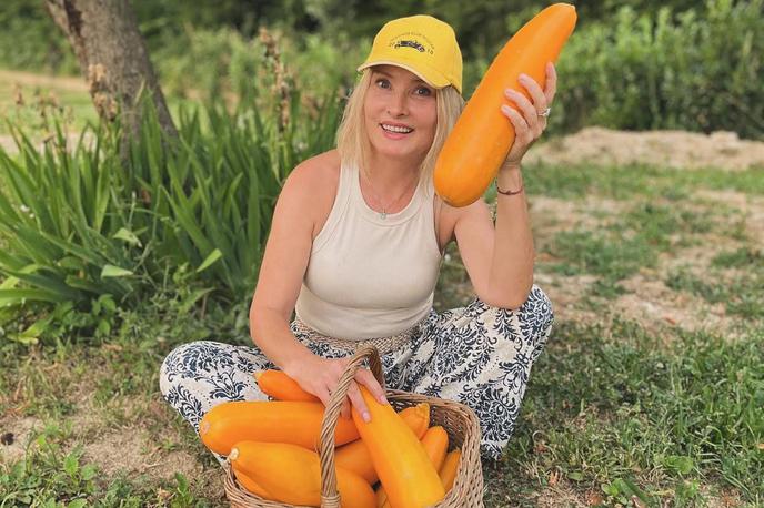 Tanja Ribič | Tanja Ribič prisega na doma pridelano zelenjavo direktno iz vrta. | Foto Facebook/Tanja Ribič