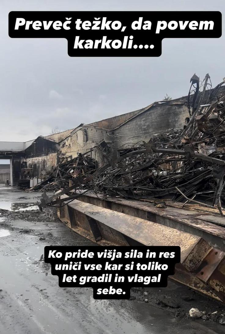 Požarišče nekaj dni po usodnem požaru.  | Foto: posnetek zaslona/Instagram