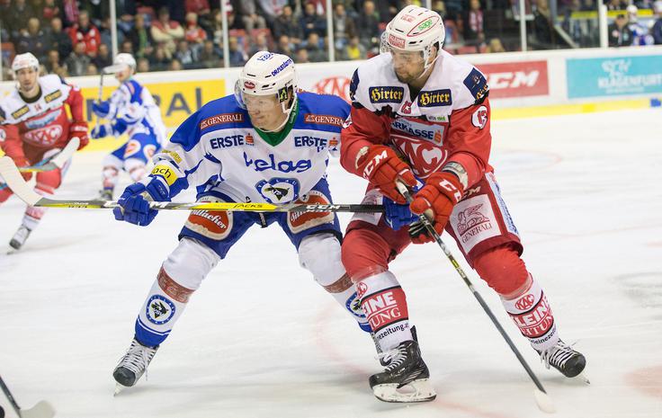 Celovec Žige Panceta (desno) je na koroškem derbiju slavil s 3:1. Za Celovčane je to že sedma zaporedna zmaga. | Foto: Sportida