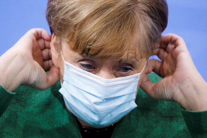 Angela Merkel | V Nemčiji bodo ukrepe za zajezitev novega koronavirusa očitno podaljšali čez velikonočne praznike. Na fotografiji nemška kanclerka Angela Merkel. | Foto Reuters