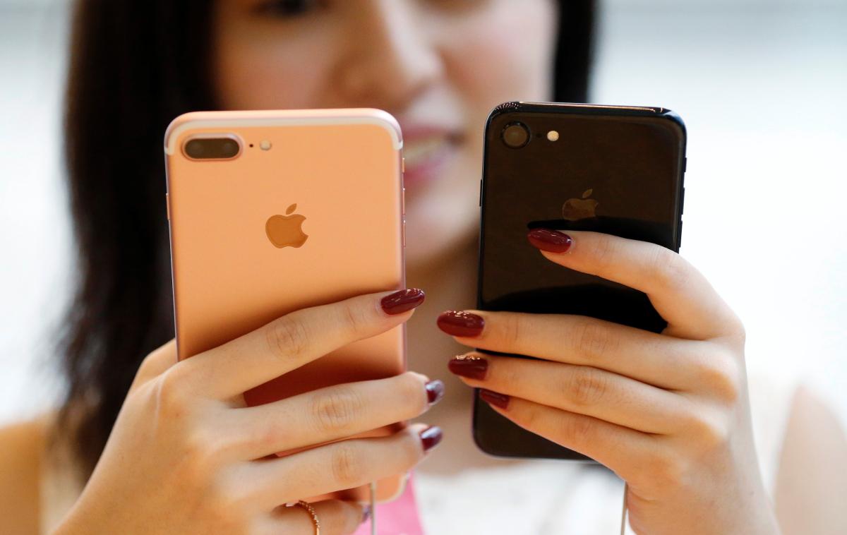 iPhone 7, iPhone 7 Plus | Applovi pametni telefoni iPhone 7 in 8 naj bi kršili Qualcommove patente za varčevanje z energijo. | Foto Reuters