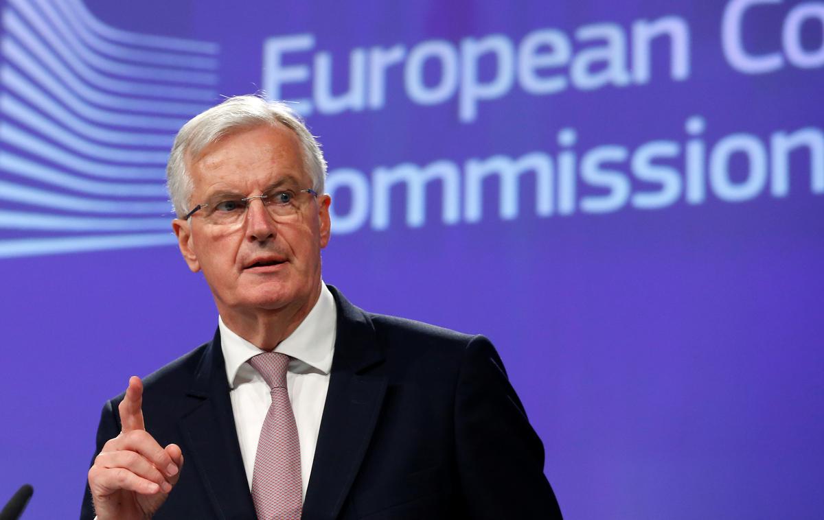 Michel Barnier | Veleposlaniki 27 držav članic EU danes niso sprejeli odločitve o dolžini odloga brexita. Na fotografiji glavni pogajalec EU za brexit Michel Barnier. | Foto Reuters