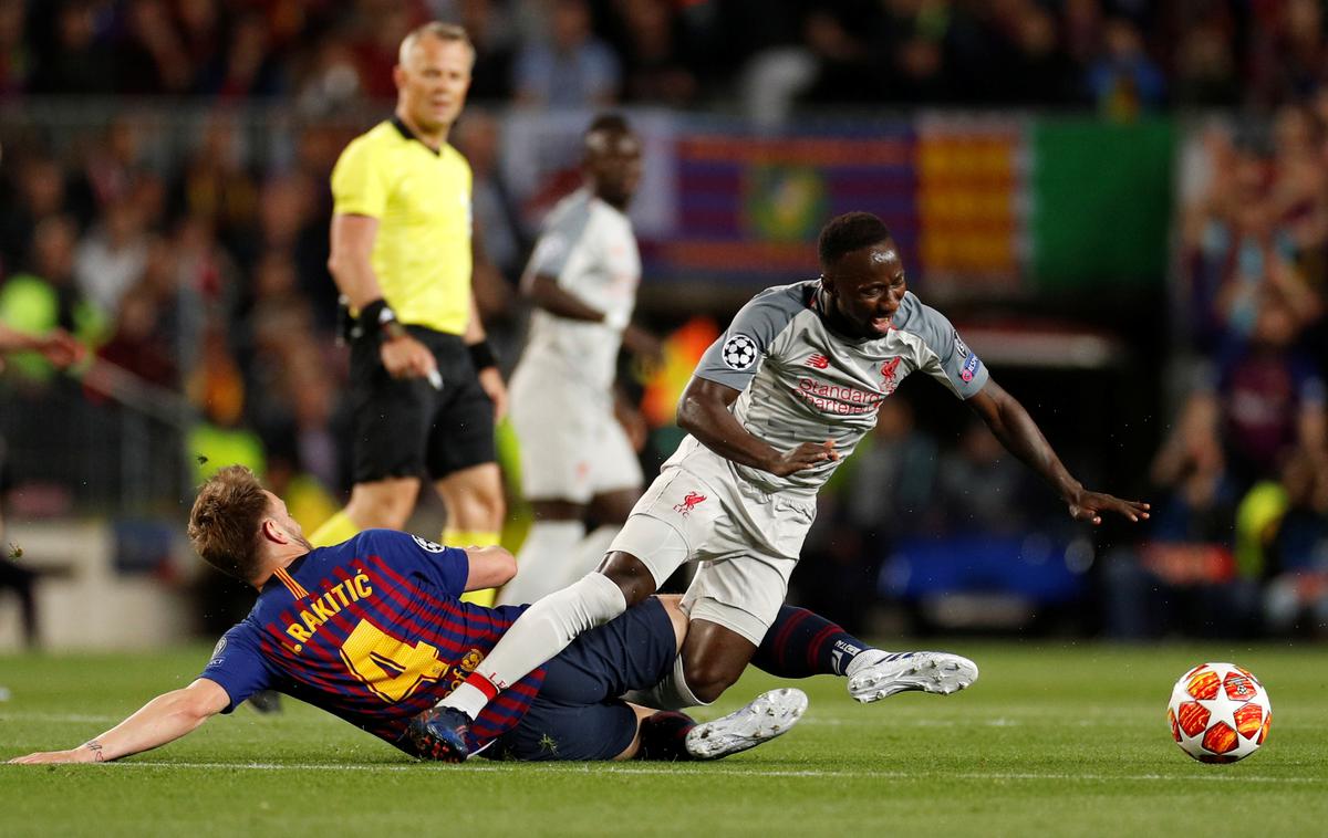 Naby Keita | Keita si je na tekmi z Barcelono poškodoval stegensko mišico in že končal sezono. | Foto Reuters