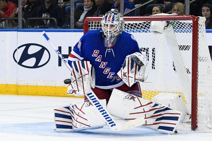 NY Rangers so še na tretji zaporedni tekmi zmagali brez prejetega gola, Ilja Šesterkin je še drugič zapored mrežo ohranil nedotaknjeno. | Foto: Reuters