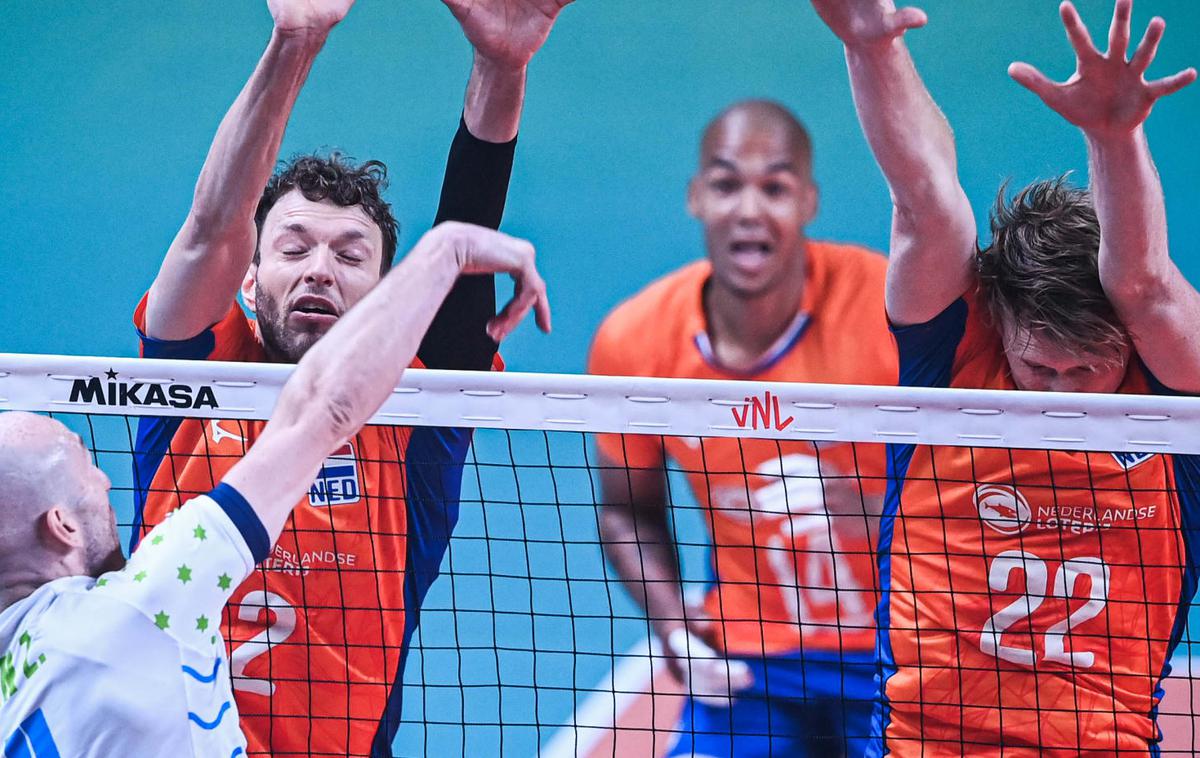 slovenska odbojkarska reprezentanca : Nizozemska liga narodov | Slovenci bodo po uvodnem porazu proti Nizozemcem v četrtek ob 13. uri igrali z Argentinci. | Foto Volleyballworld