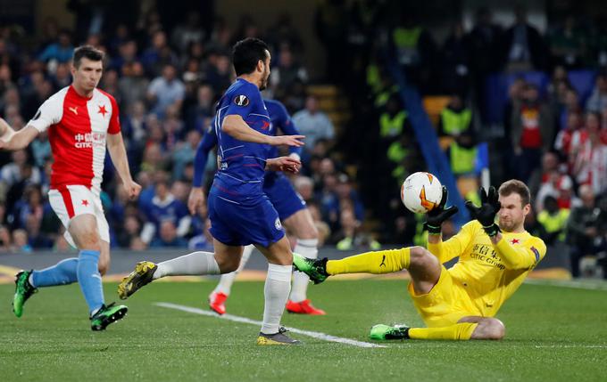 Chelsea je že po prvem polčasu proti Slaviji vodil s 4:1, zmagal pa s 4:3. | Foto: Reuters