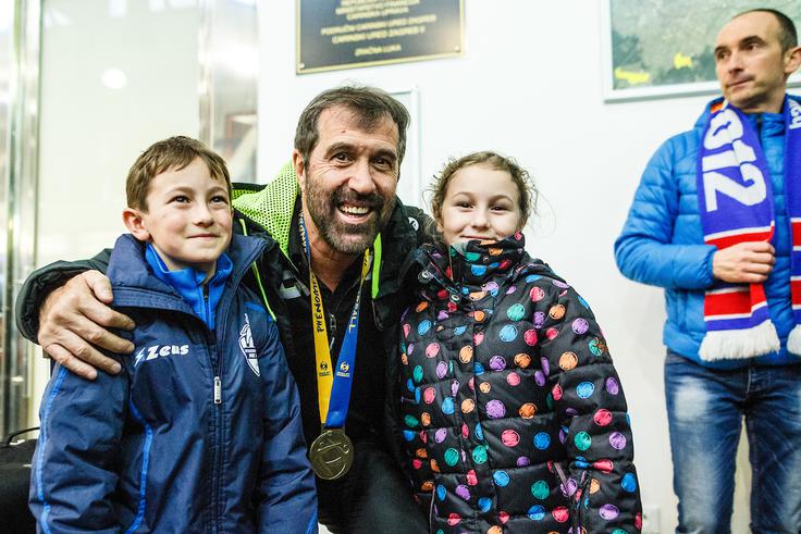 Prihod slovenske reprezentance Veselin Vujović | Foto: Grega Valančič/Sportida