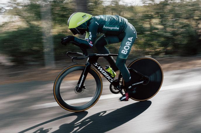 Primož Roglič kronometer | Primož Roglič je imel na kronometru tretji rezultat, skupno je zdaj drugi. | Foto Matthis Waetzel/BORA - hansgrohe