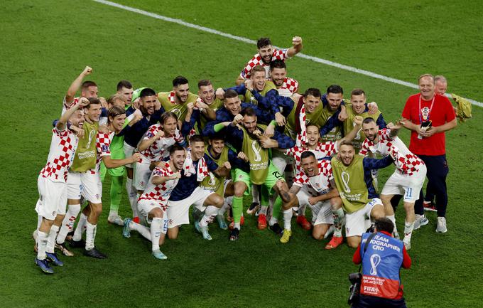 Veselje Hrvatov ob uvrstitvi v osmino finala. | Foto: Reuters