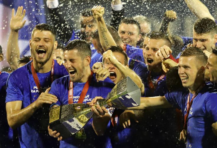 Dani Olmo je z Dinamom na Hrvaškem serijsko osvajal lovorike. Naslova ni osvojil le leta 2017, ko je bila najboljša Kekova Rijeka. | Foto: Guliverimage