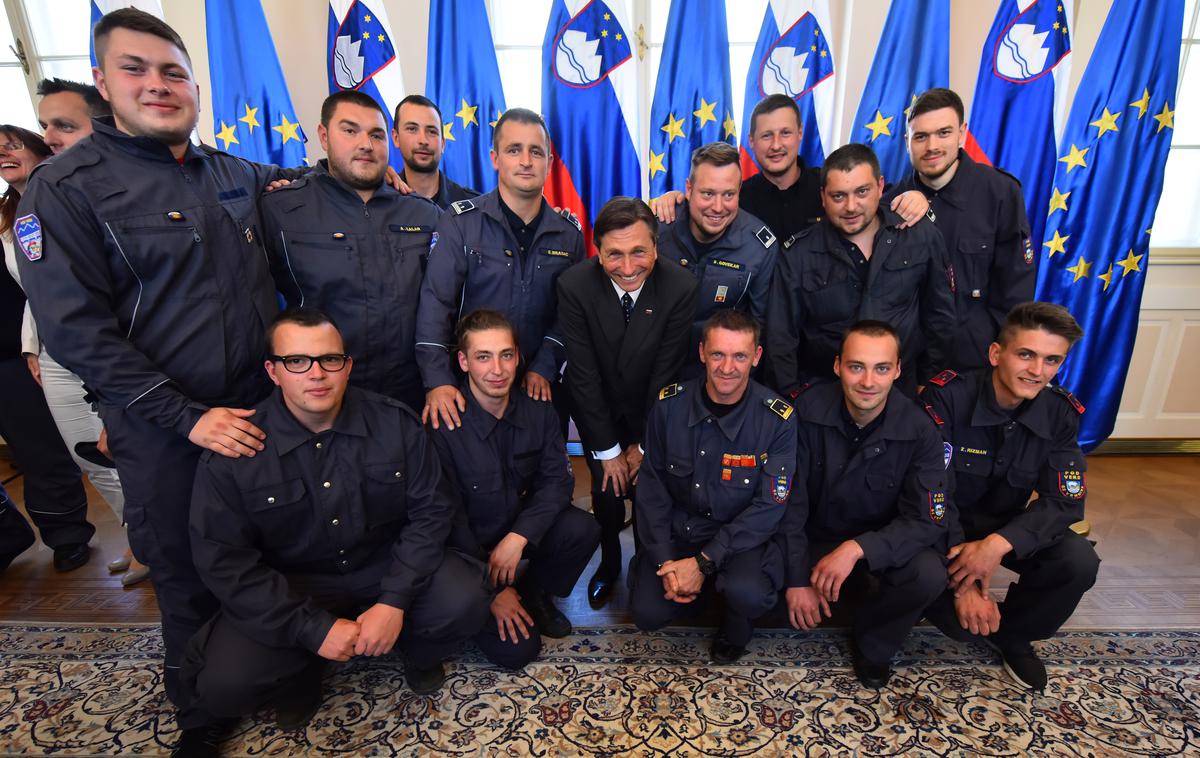 Borut Pahor sprejel gasilce | Foto STA