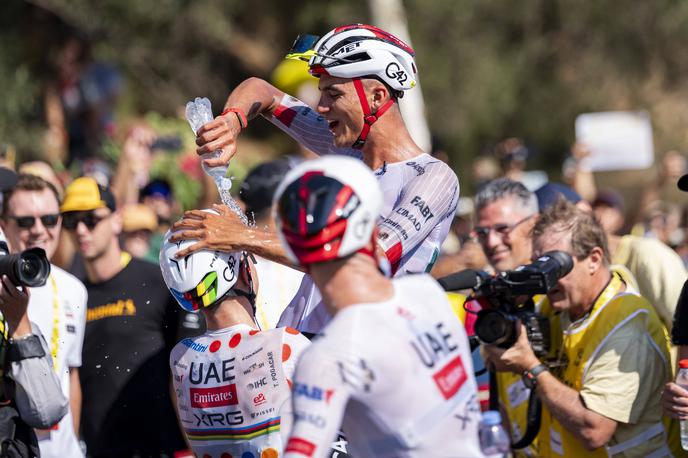 Tadej Pogačar, Isaac del Toro | Ekipa UAE Team Emirates - XRG je na drugi etapi 113. Toura pokazala osupljivo moč. | Foto Guliverimage