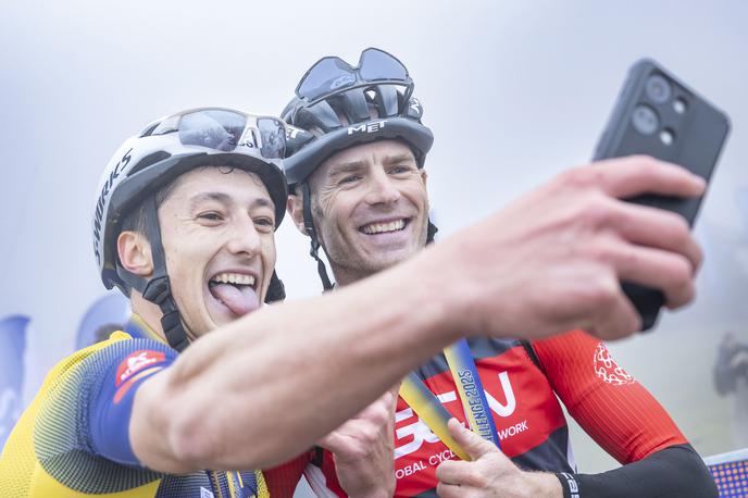 Andrew Feather | Andrew Feather, amaterski kolesar, ki se je na kolesarski dirki s posebnim konceptom Pogi Challenge, uspešno kosal s Tadejem Pogačarjem, napoveduje, da se bo v Slovenijo vrnil tudi prihodnje leto, in to še bolje pripravljen kot letos. | Foto Ana Kovač