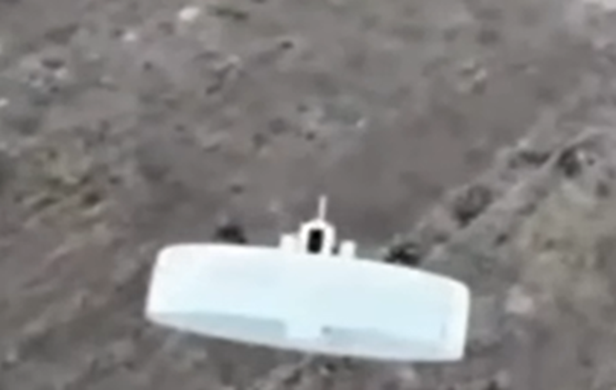 Ruski obročasti dron | Posnetek skrivnostnega ruskega drona. | Foto Posnetek zaslona/Serhej Fleš/Facebook