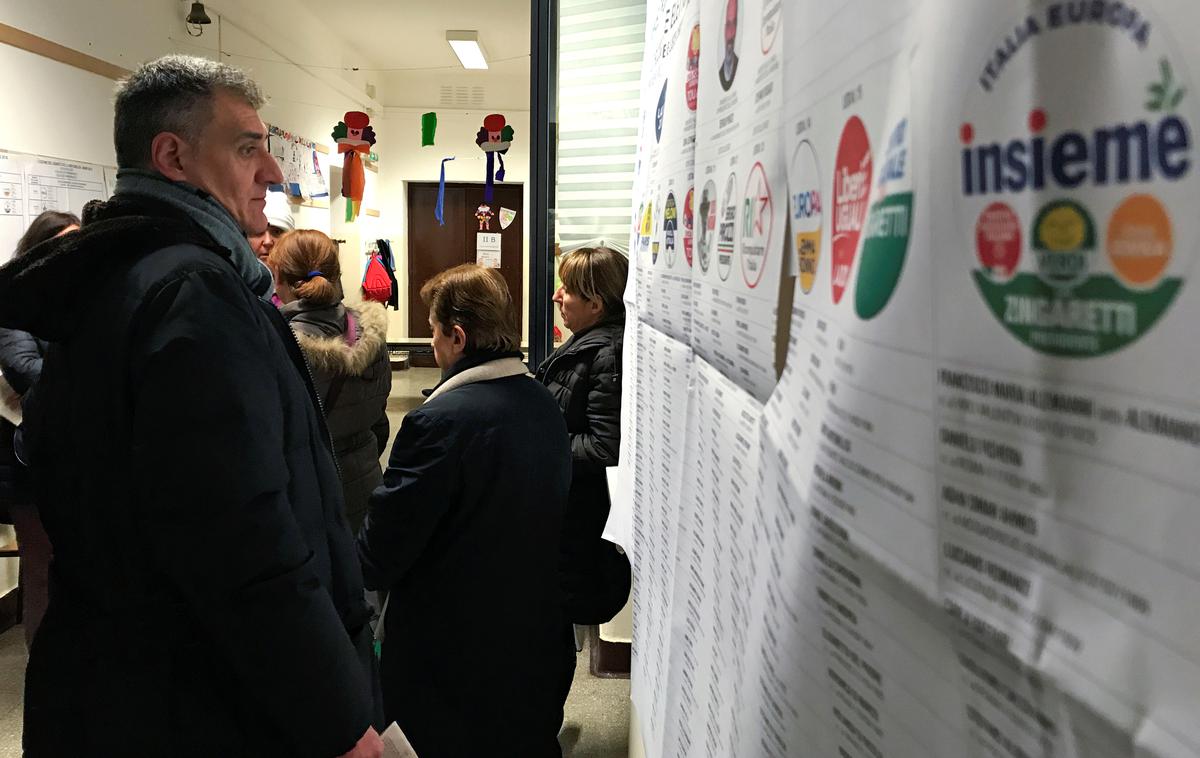 italija volitve | Volišča bodo danes odprta od 7. do 23. ure, v ponedeljek pa od 7. do 15. ure. Izide volitev je pričakovati v ponedeljek zvečer. | Foto Reuters