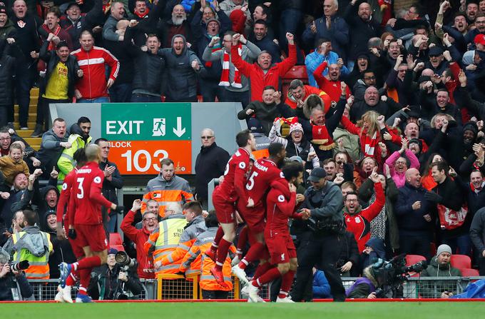 Rdeči v tej sezoni ostajajo v igri za dve lovoriki. V angleškem prvenstvu imajo s tekmo več dve točki prednosti pred Manchester Cityjem. | Foto: Reuters